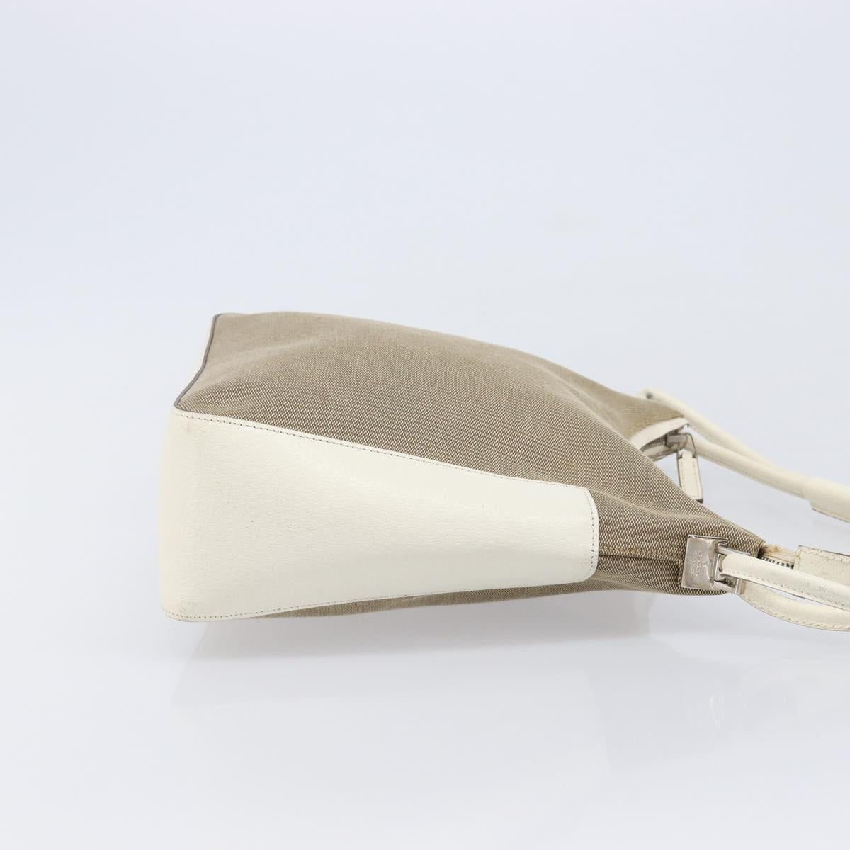 GUCCI Shoulder Bag Canvas Beige Silver 001 3766