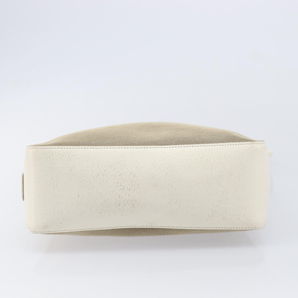 GUCCI Shoulder Bag Canvas Beige Silver 001 3766