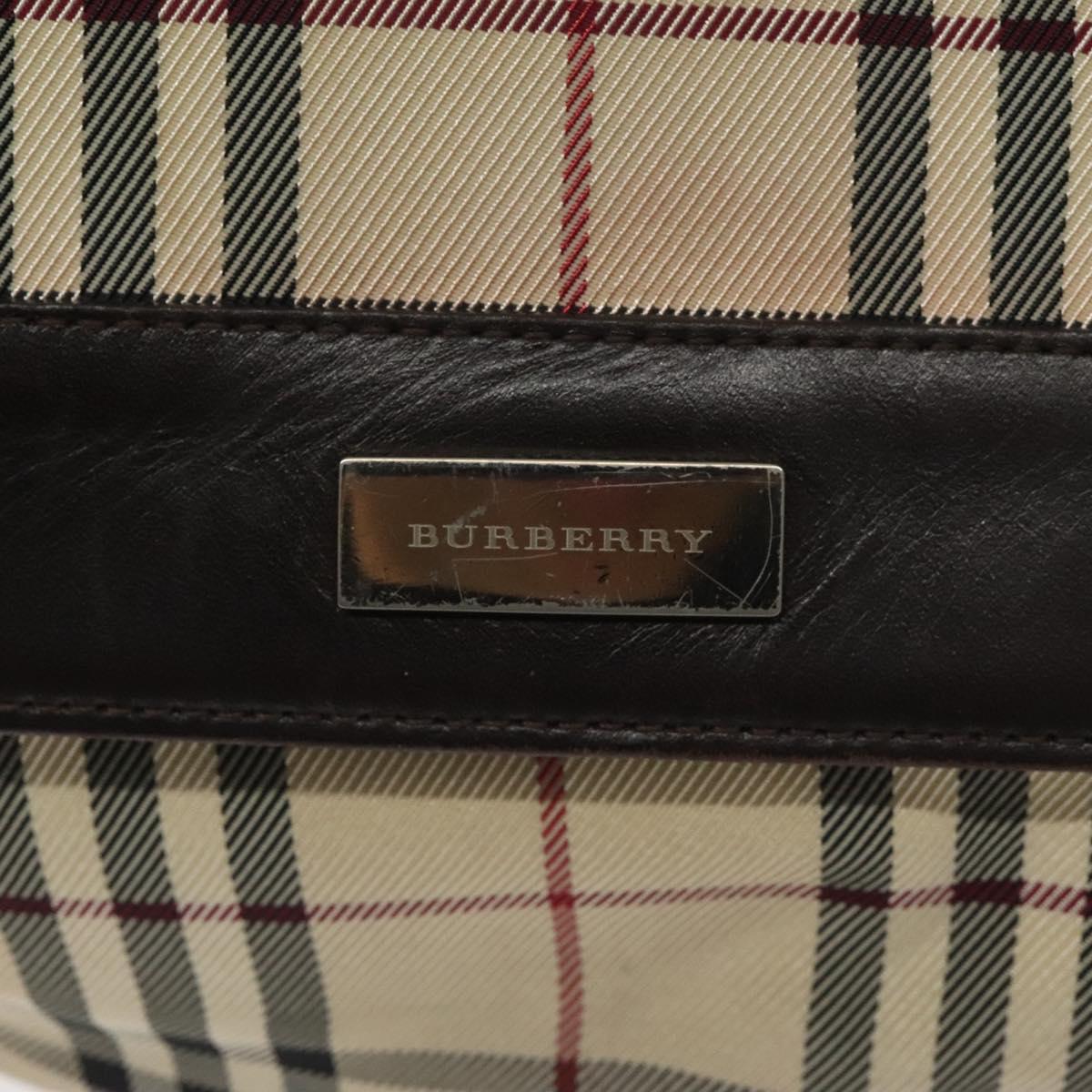 BURBERRY Nova Check Shoulder Bag Canvas Beige