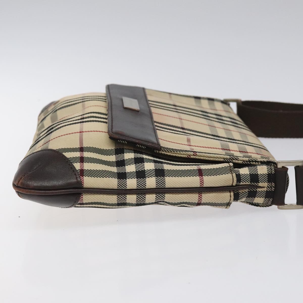 BURBERRY Nova Check Shoulder Bag Canvas Beige