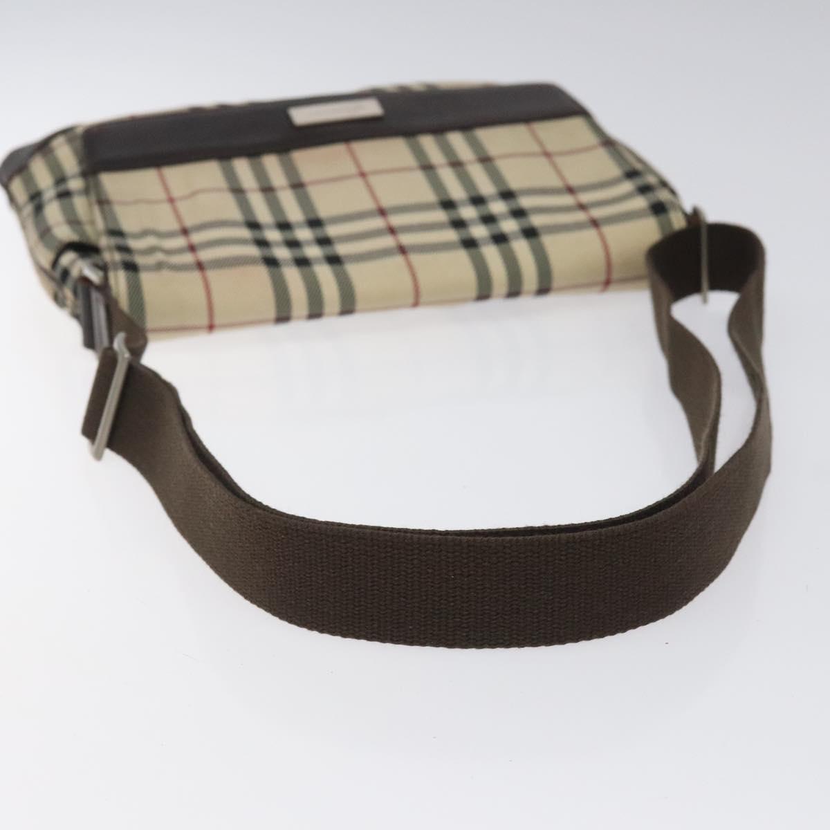 BURBERRY Nova Check Shoulder Bag Canvas Beige
