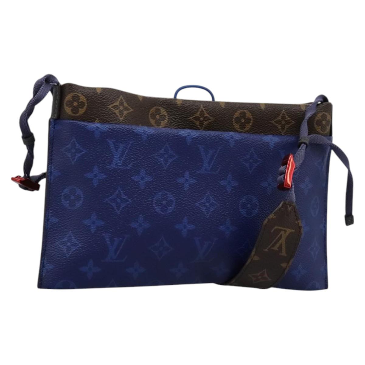 Louis Vuitton Monogram Pacific Split Sacoche Shoulder Bag Blue M43854