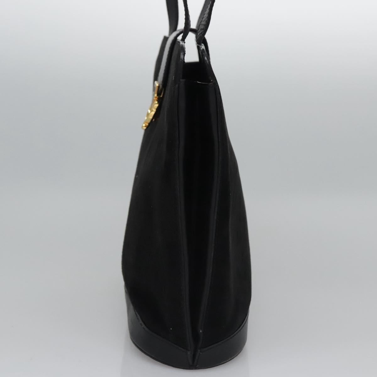 CELINE Shoulder Bag Suede Black