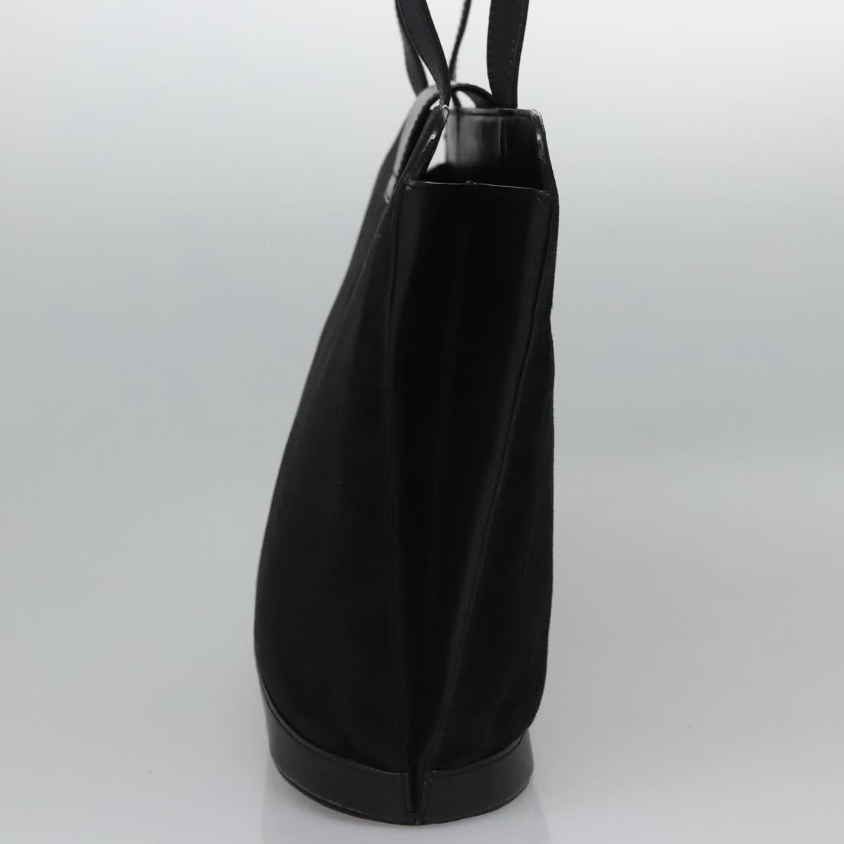 CELINE Shoulder Bag Suede Black