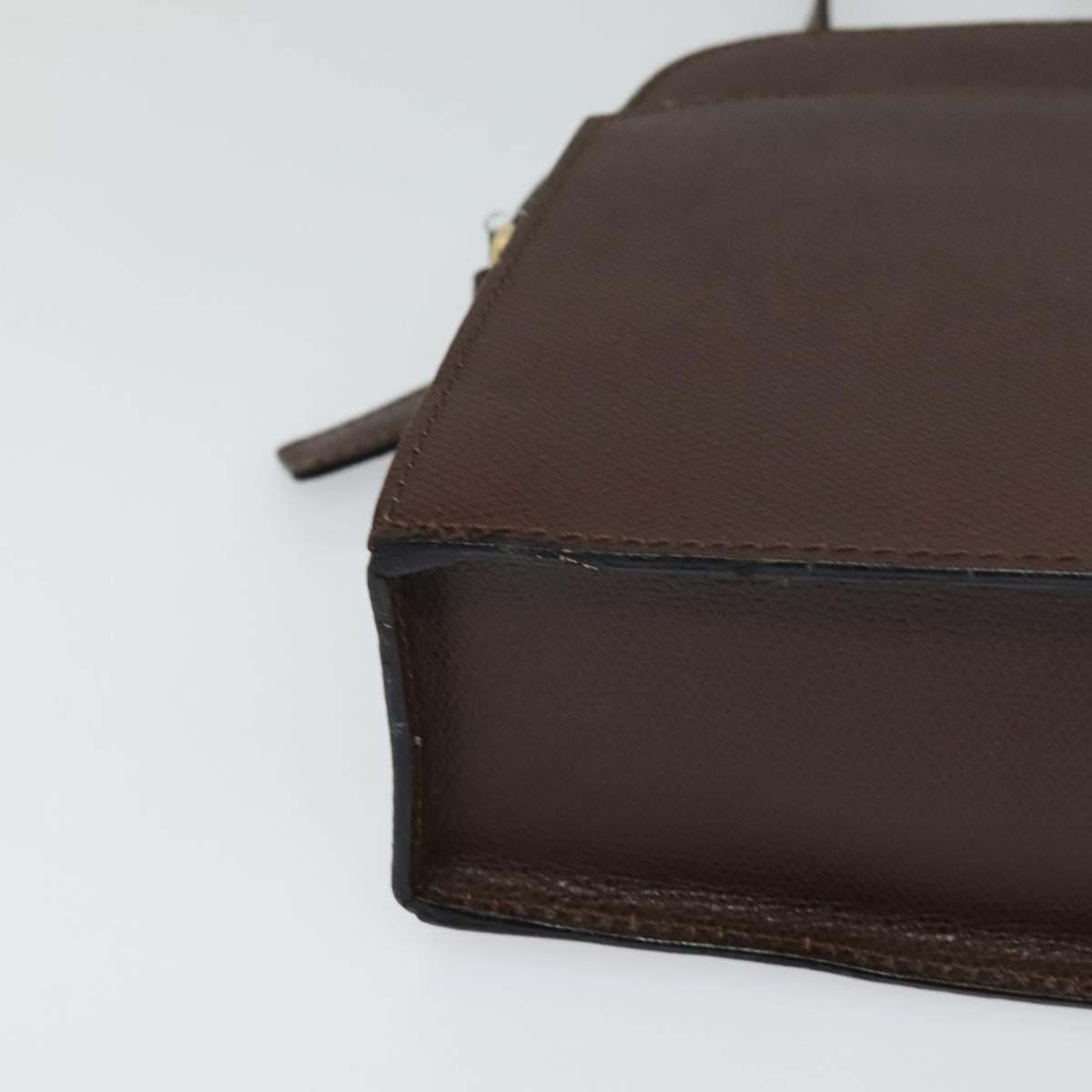 CELINE Shoulder Bag Leather Brown Gold