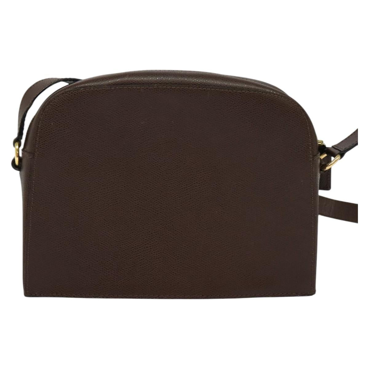 CELINE Shoulder Bag Leather Brown Gold