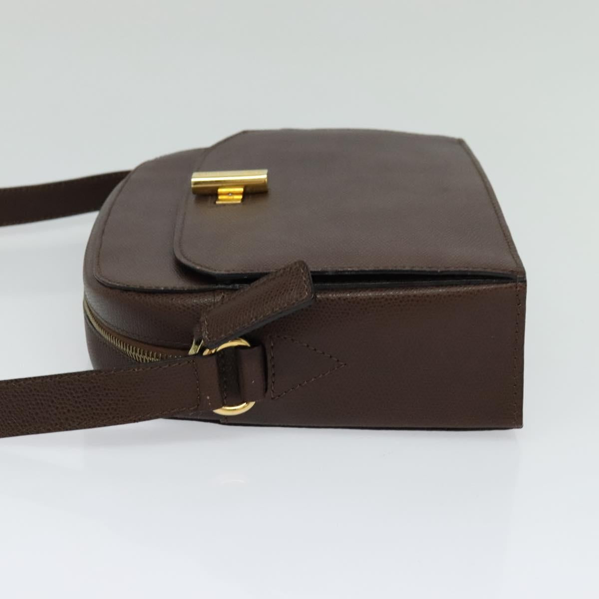 CELINE Shoulder Bag Leather Brown Gold