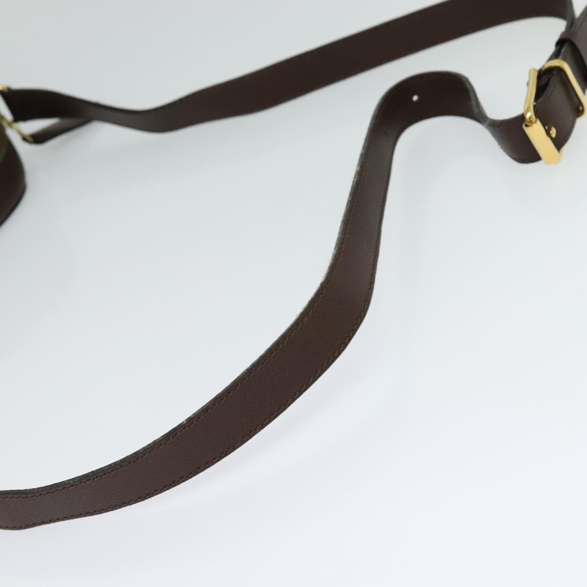 CELINE Shoulder Bag Leather Brown Gold