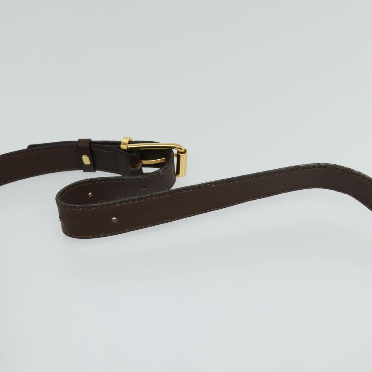 CELINE Shoulder Bag Leather Brown Gold