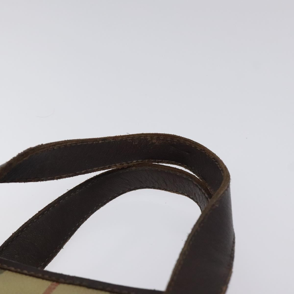 BURBERRY Nova Check Hand Bag PVC Beige