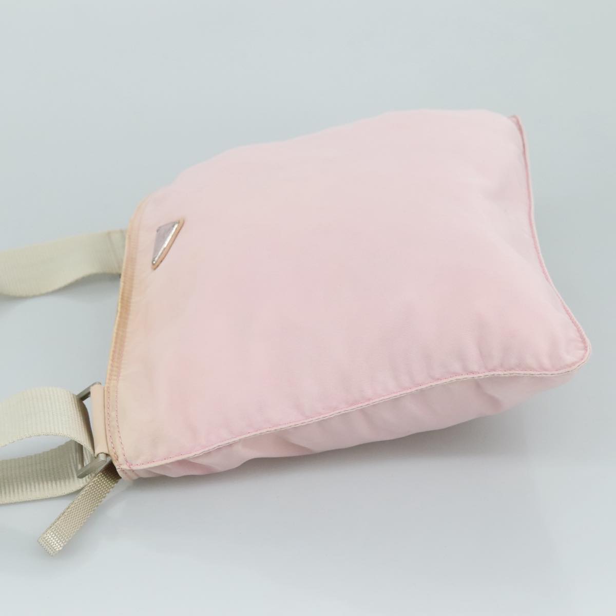 PRADA Shoulder Bag Nylon Pink Silver