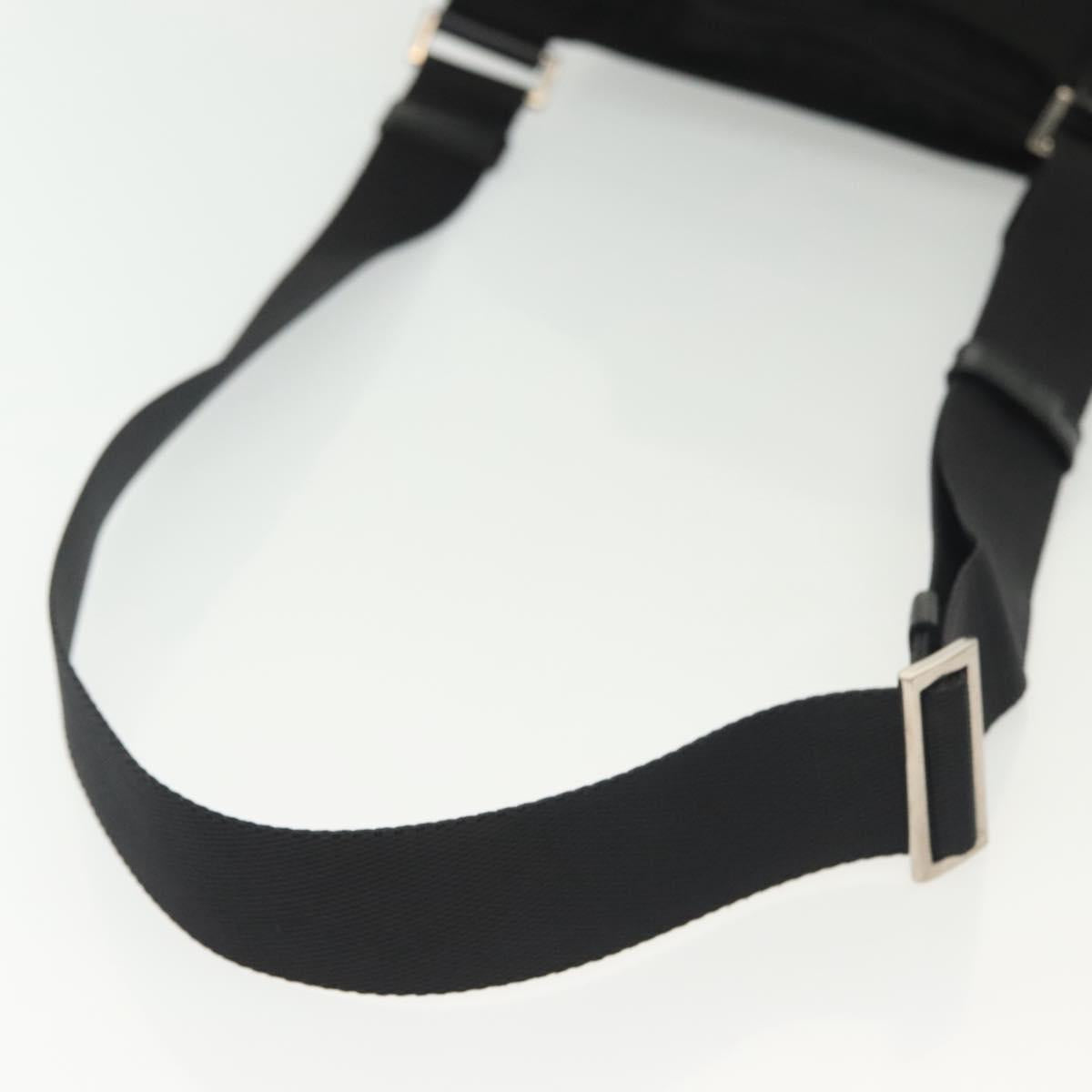 PRADA Shoulder Bag Nylon Black Silver