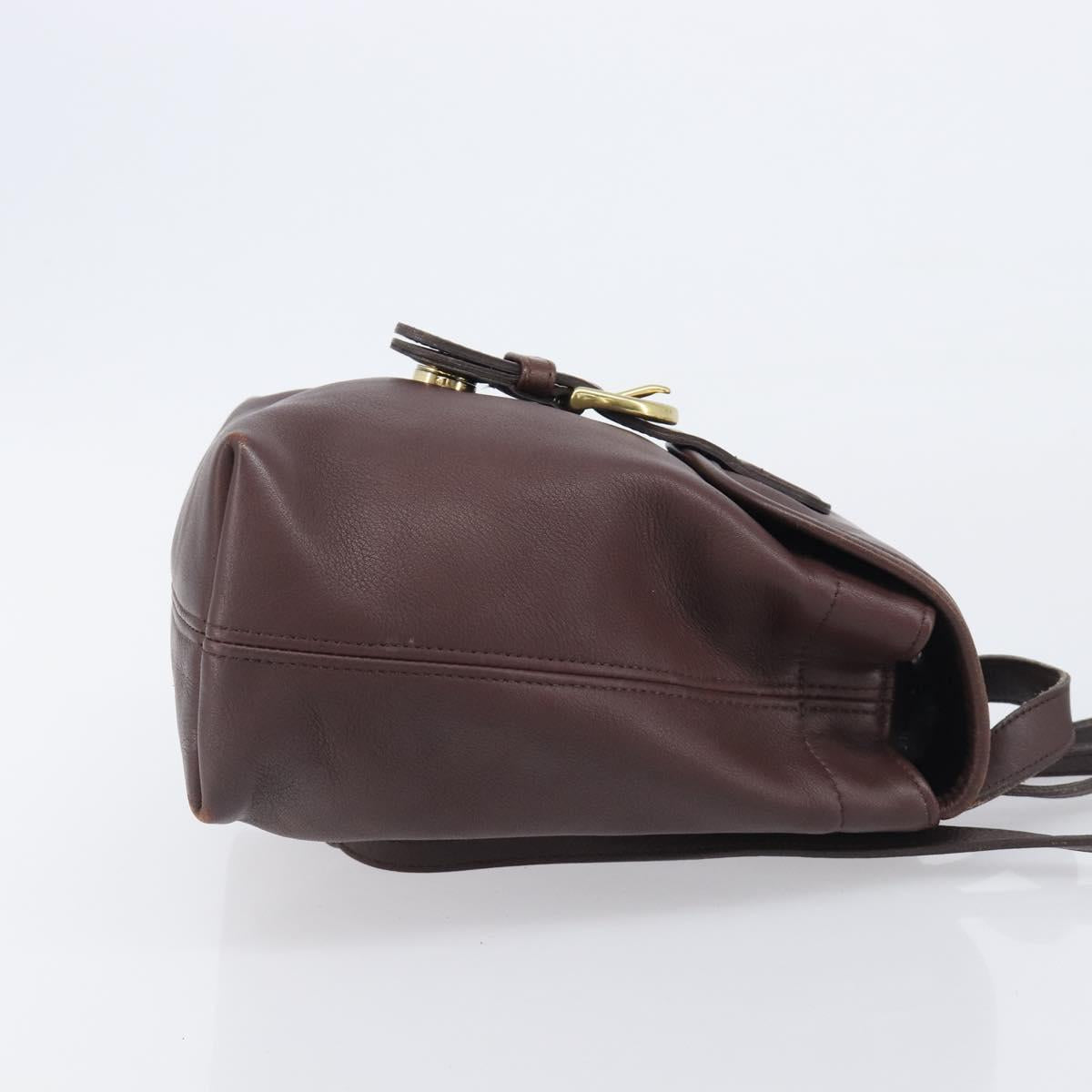 Coach Backpack Leather Brown Gold Tone