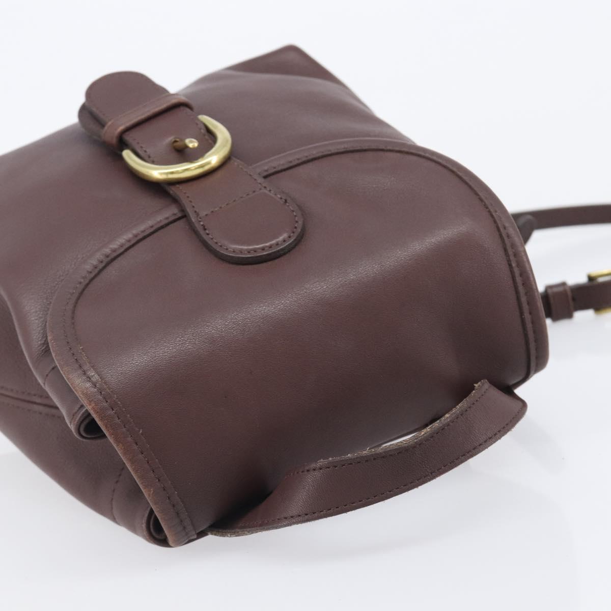 Coach Backpack Leather Brown Gold Tone