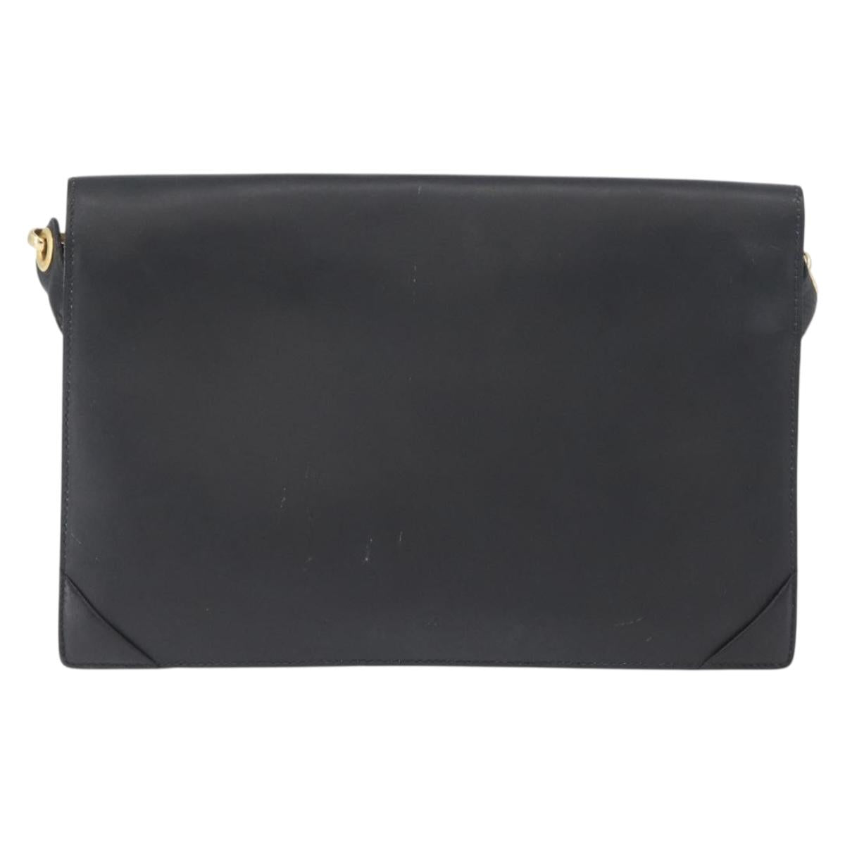 CELINE Shoulder Bag Leather Black Gold