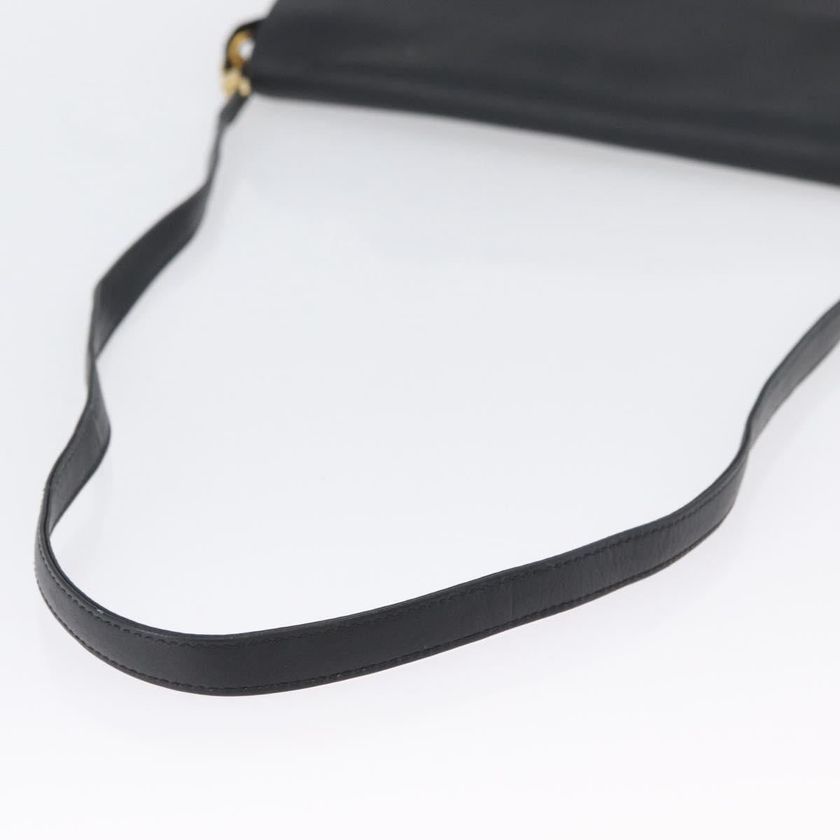 CELINE Shoulder Bag Leather Black Gold