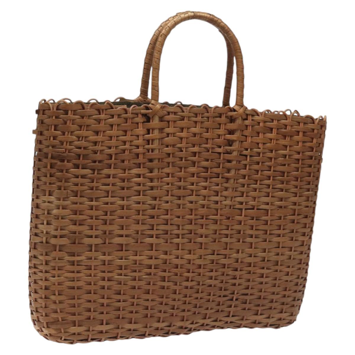 FENDI Straw Hand Bag Raffia Brown