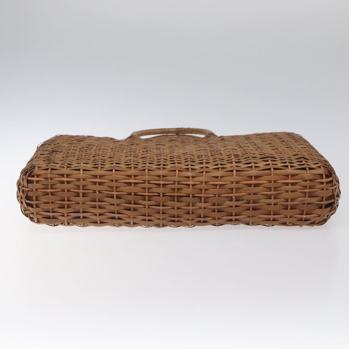 FENDI Straw Hand Bag Raffia Brown
