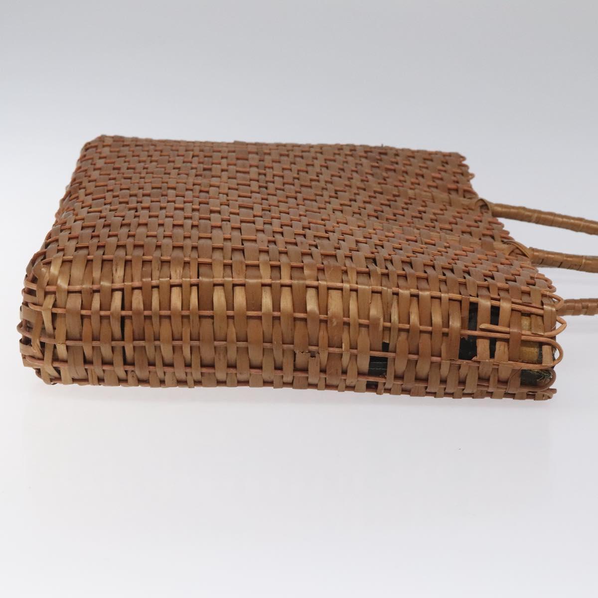 FENDI Straw Hand Bag Raffia Brown