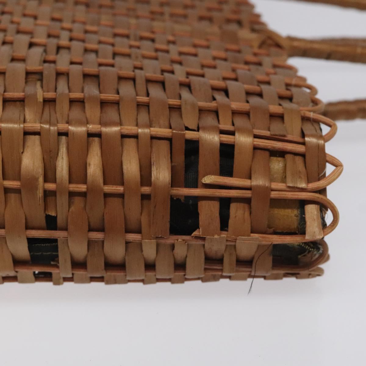 FENDI Straw Hand Bag Raffia Brown