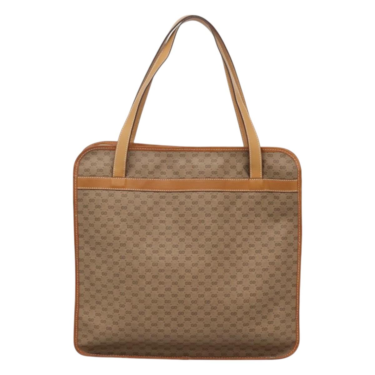 GUCCI Micro GG Supreme Tote Bag PVC Beige