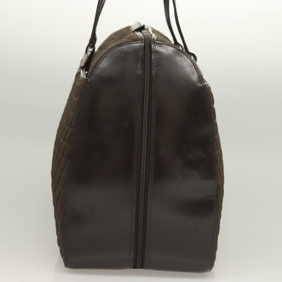 BALLY Quilted Boston Bag Nylon Black Silver