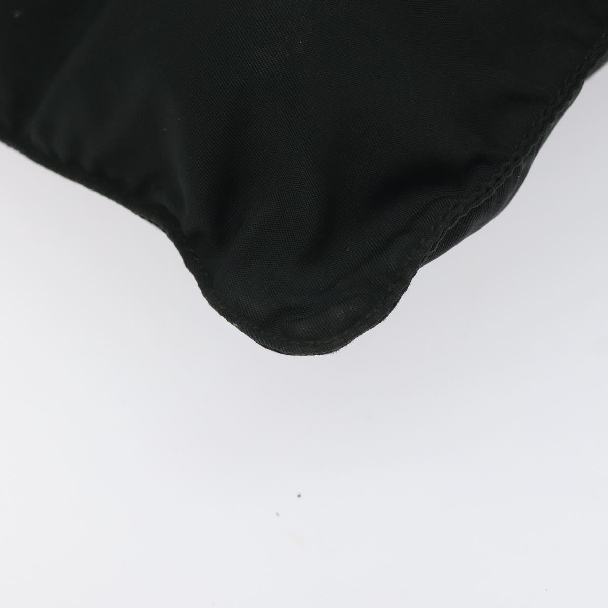 PRADA Shoulder Bag Nylon Black Silver