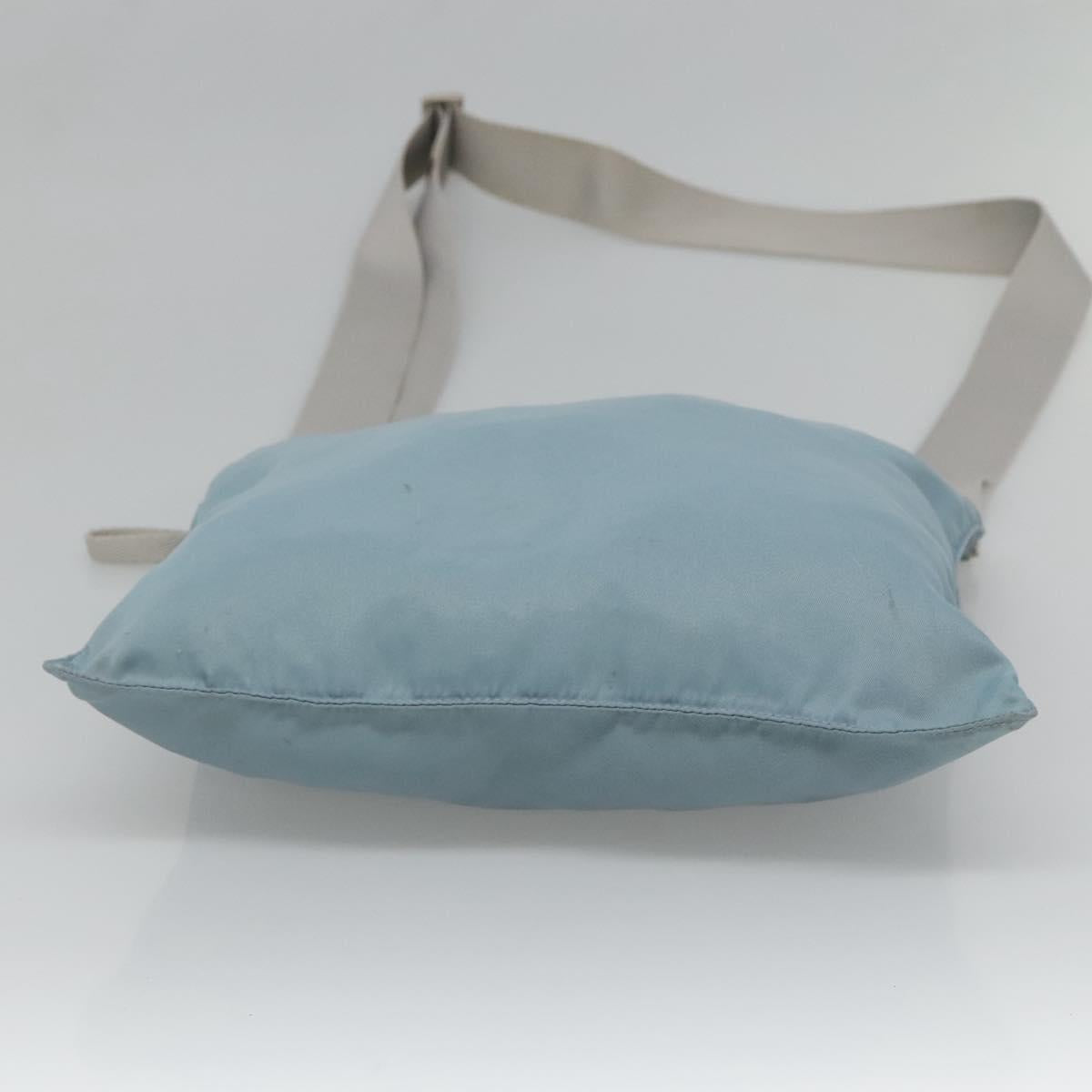 PRADA Shoulder Bag Nylon Blue Silver