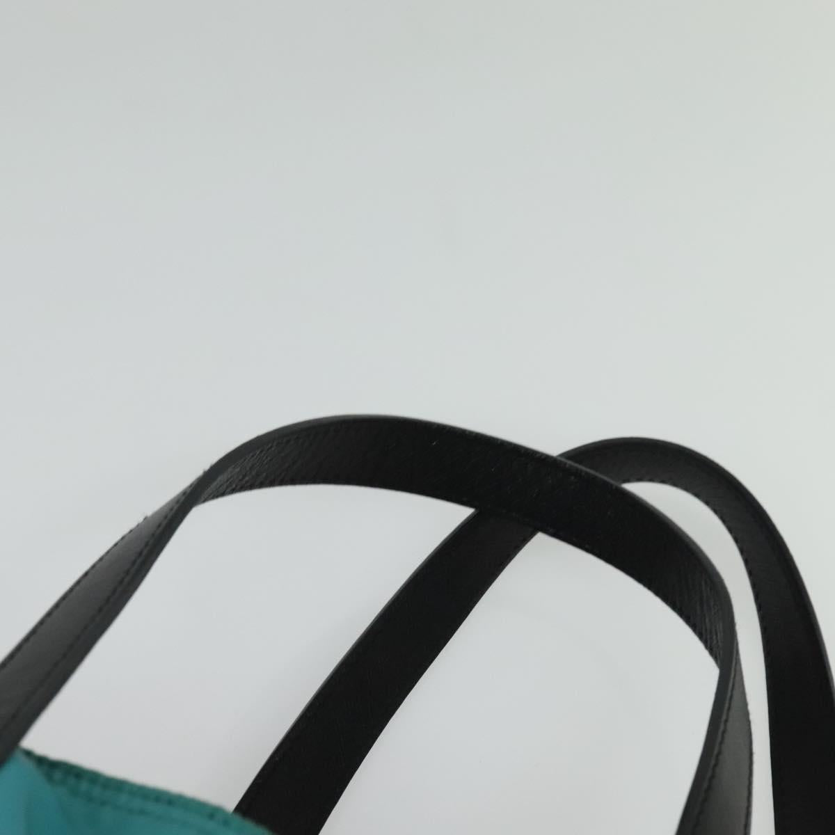 PRADA Tote Bag Nylon Blue Silver