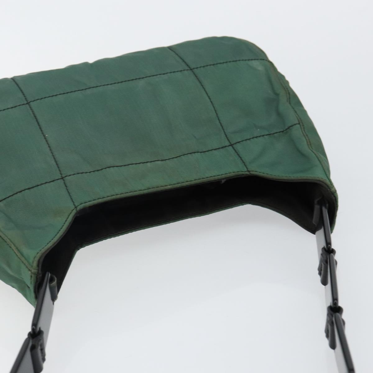 PRADA Quilted Chain Shoulder Bag Nylon plastic Green
