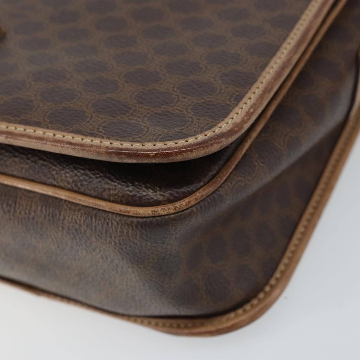 CELINE Macadam Canvas Shoulder Bag PVC Leather