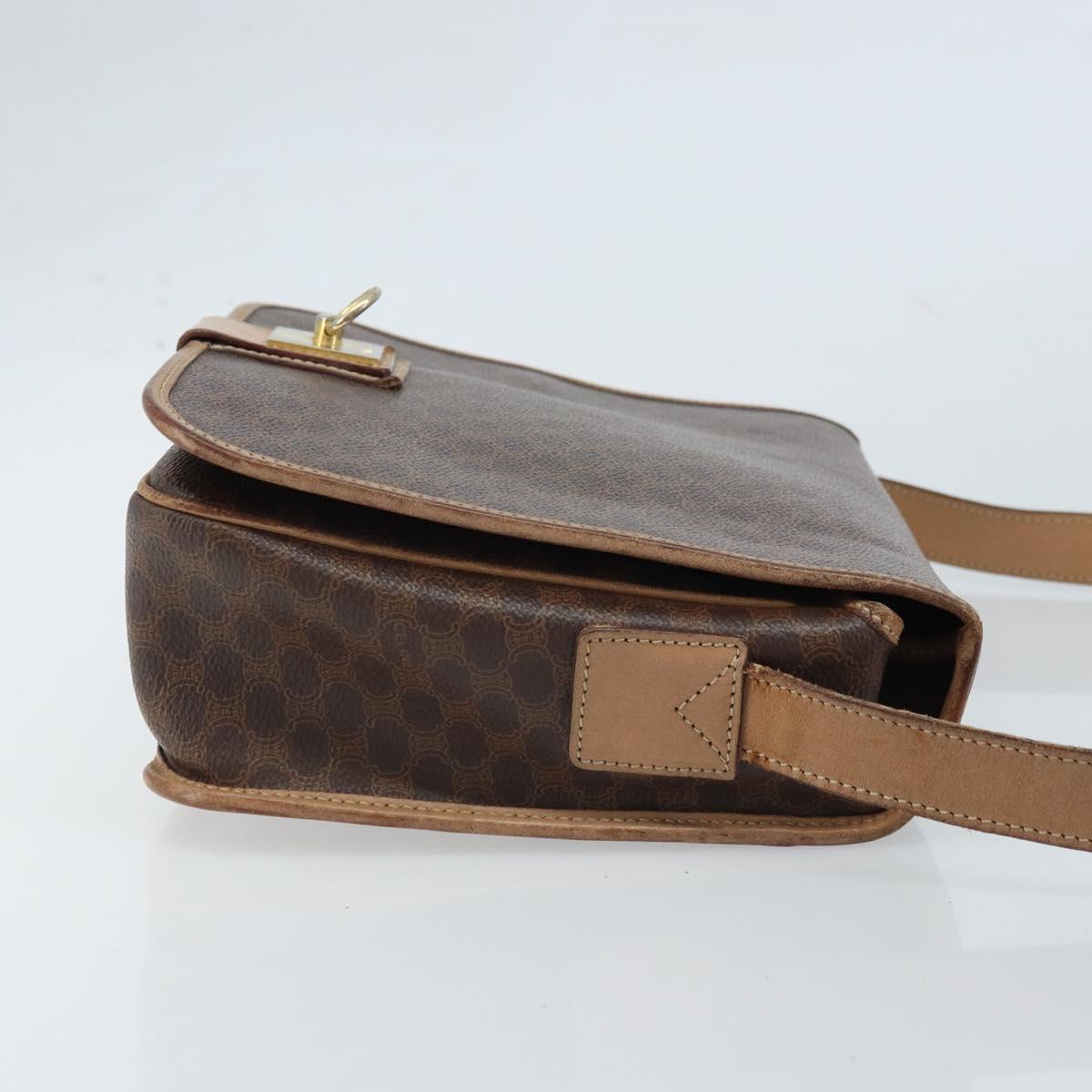 CELINE Macadam Canvas Shoulder Bag PVC Leather