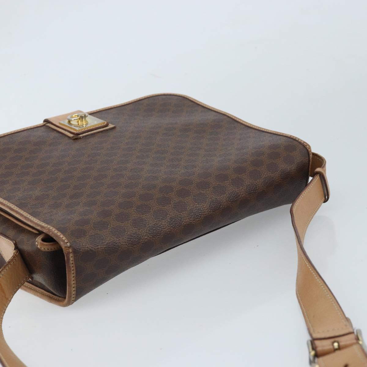 CELINE Macadam Canvas Shoulder Bag PVC Leather