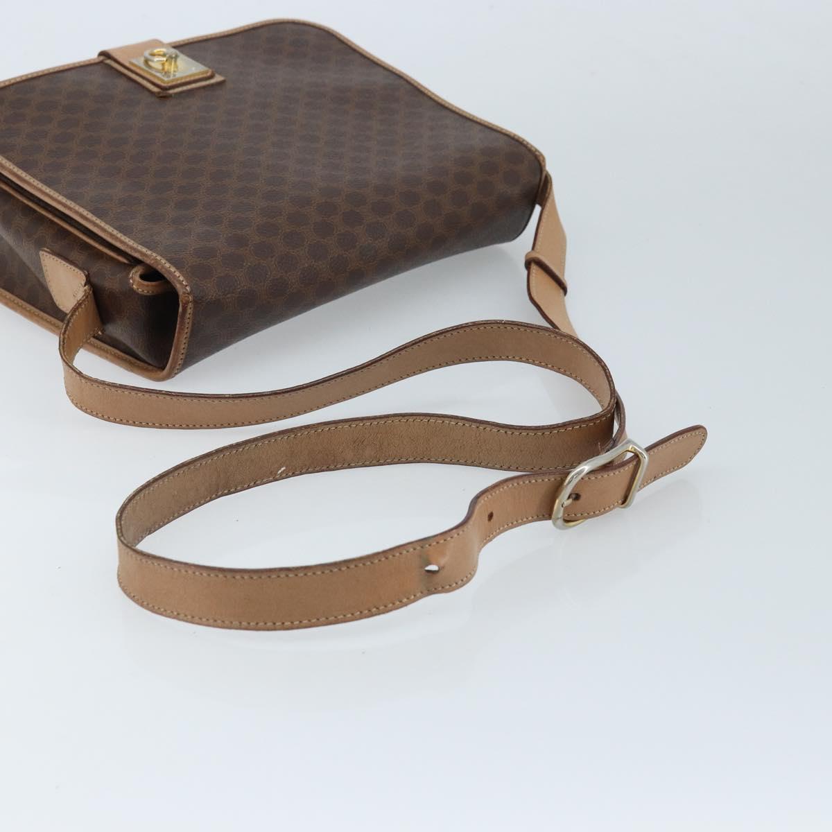 CELINE Macadam Canvas Shoulder Bag PVC Leather