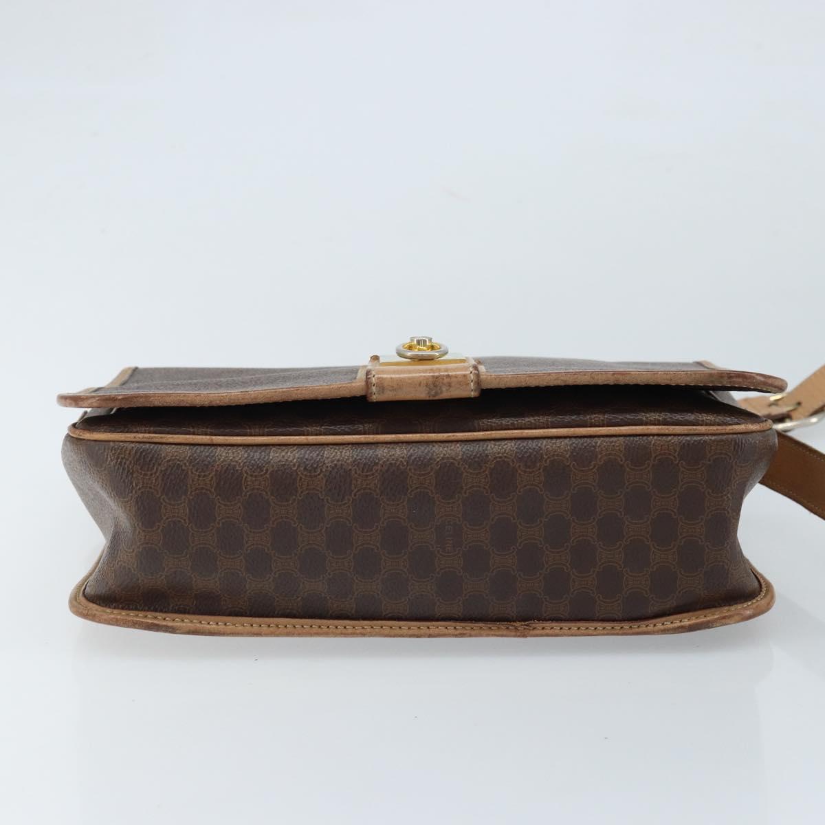 CELINE Macadam Canvas Shoulder Bag PVC Leather