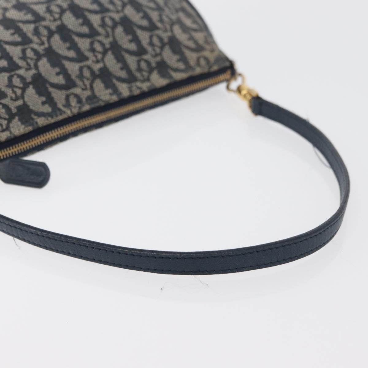Christian Dior Trotter Canvas Accessory Pouch Navy Silver