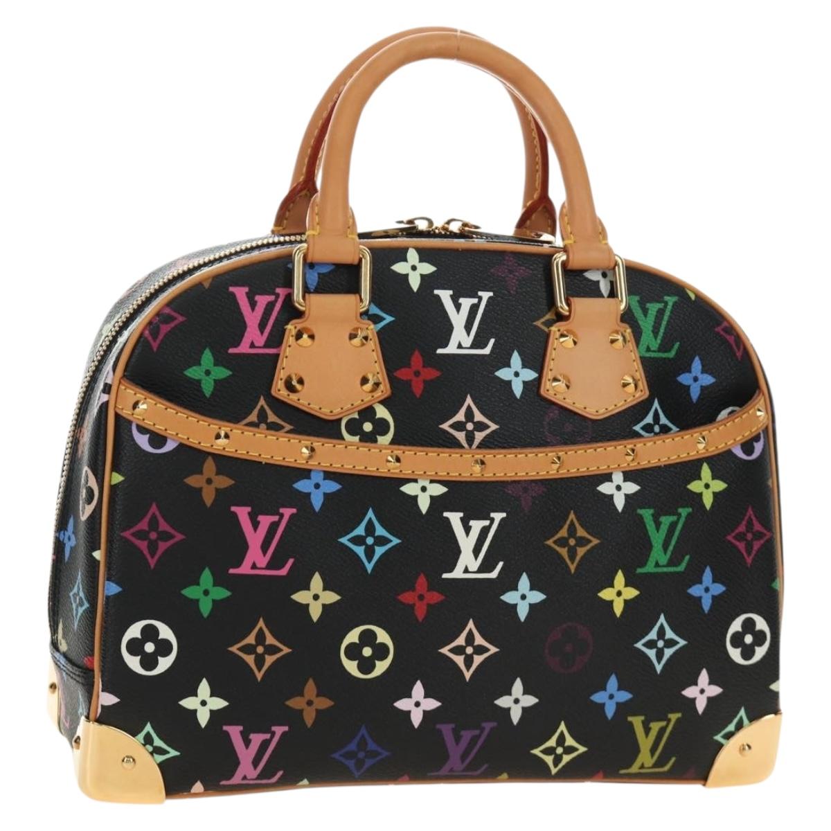 Louis Vuitton Monogram Multicolor Hand Bag Black LV