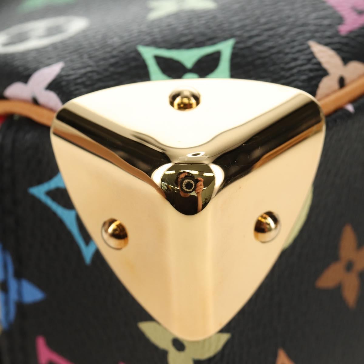 Louis Vuitton Monogram Multicolor Hand Bag Black LV