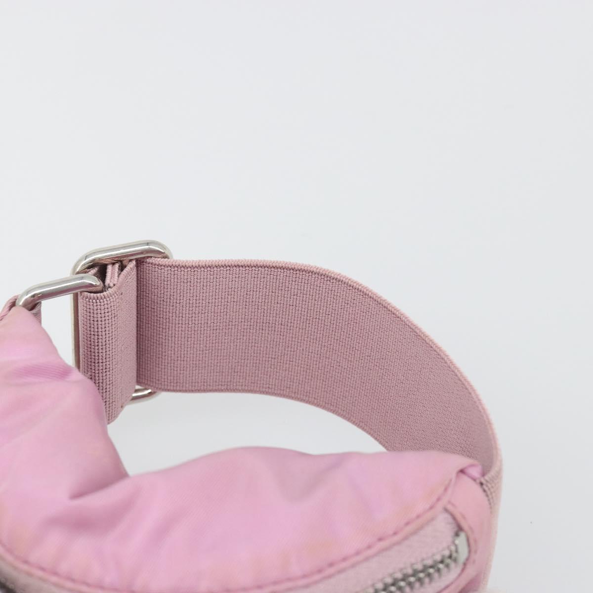 PRADA Arm Pouch Nylon Pink Silver