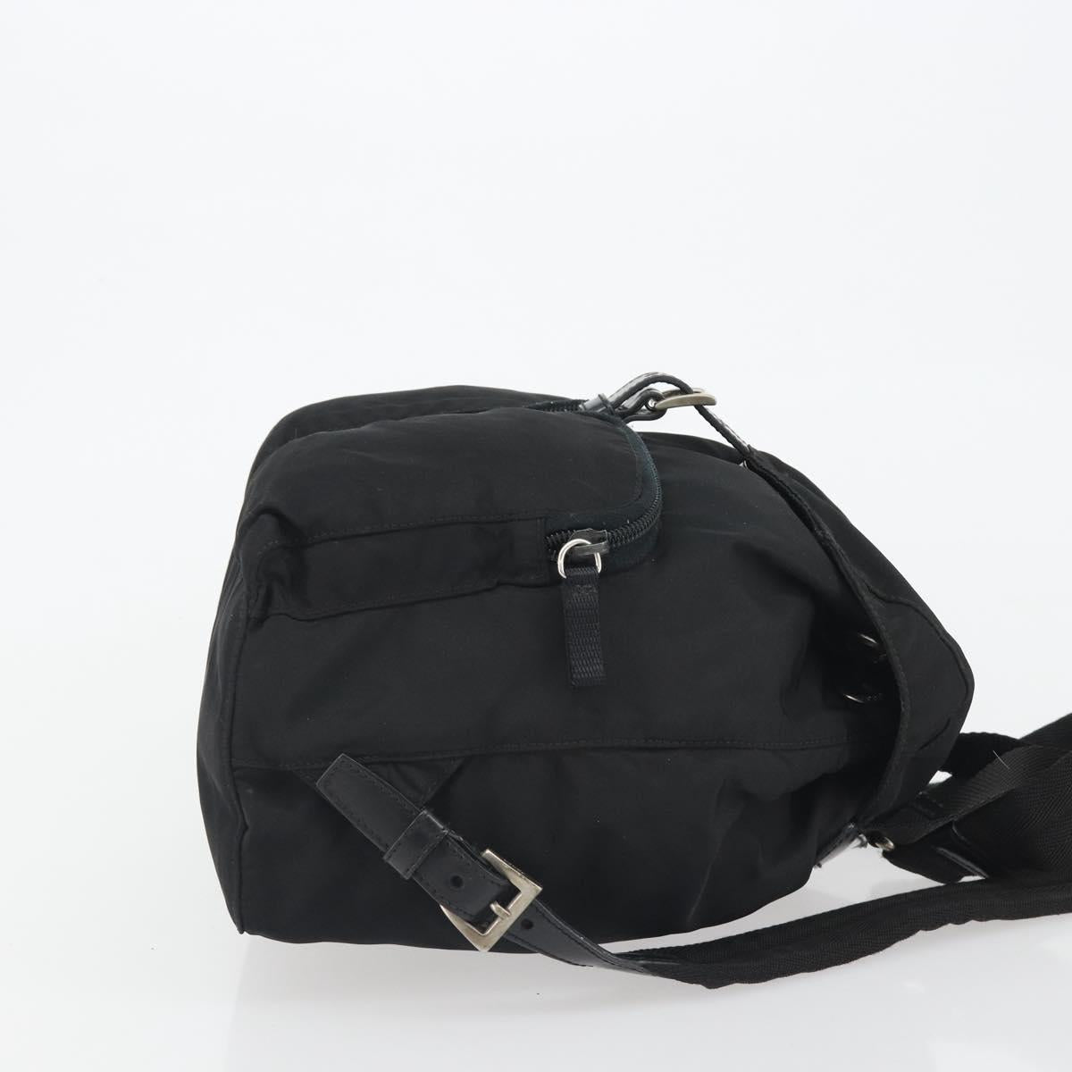 PRADA Backpack Nylon Black Silver