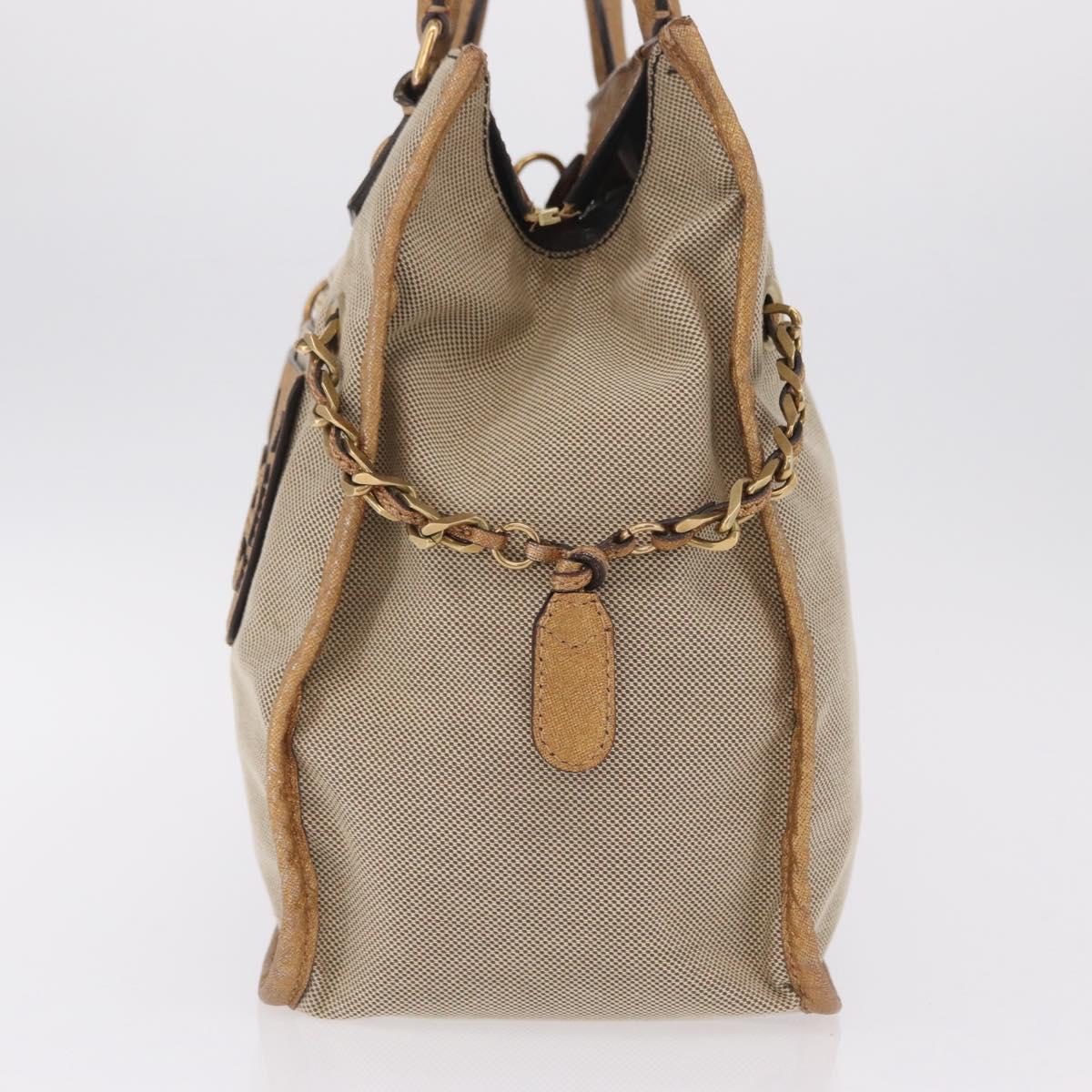 Chloe Harley Hand Bag Canvas Beige Gold
