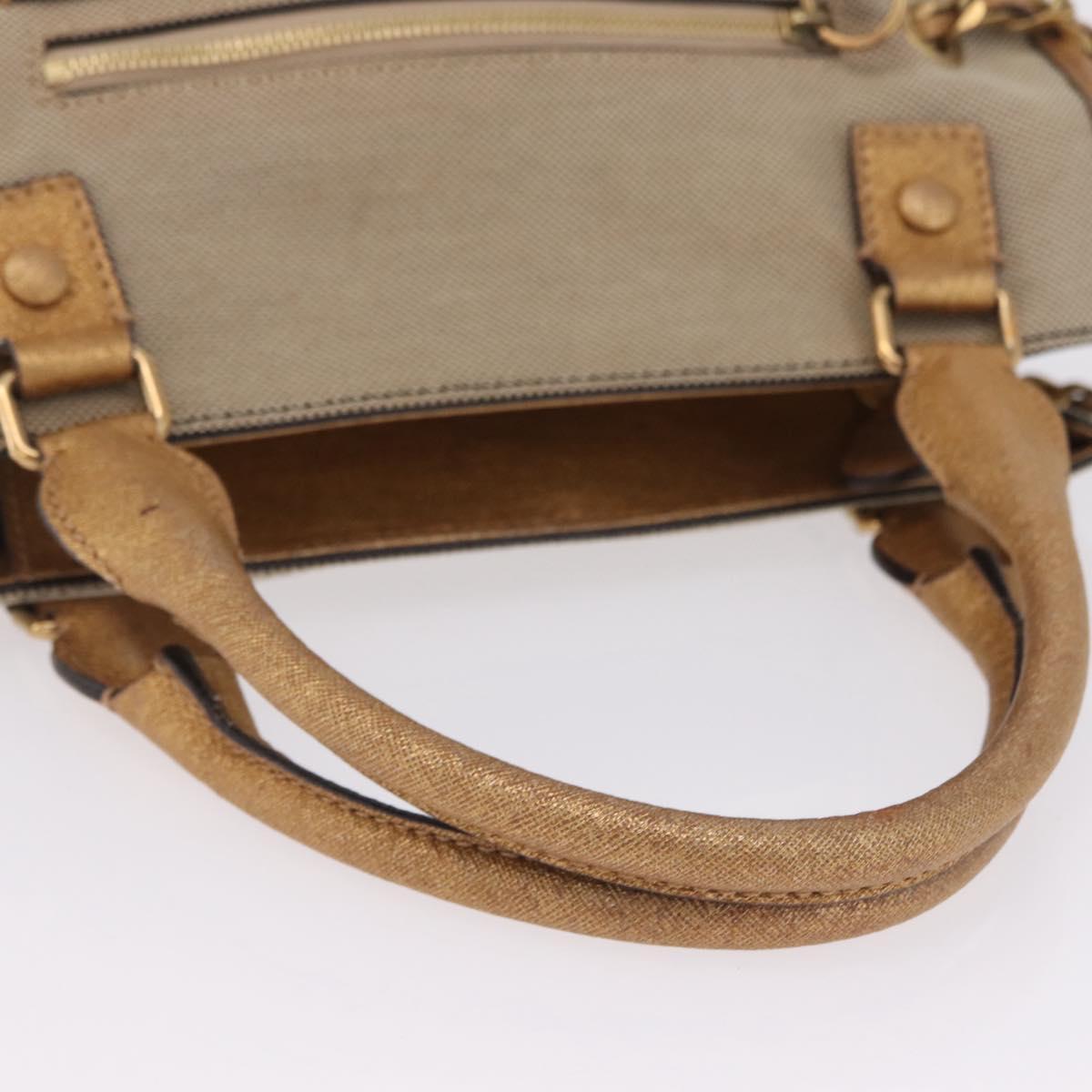 Chloe Harley Hand Bag Canvas Beige Gold