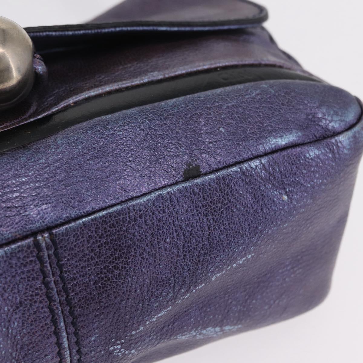 Chloe Shoulder Bag Leather Purple
