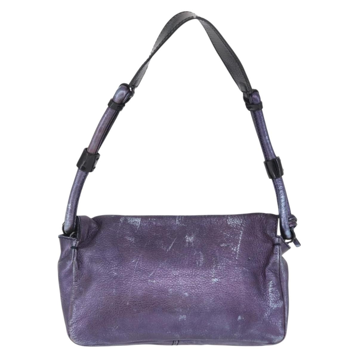 Chloe Shoulder Bag Leather Purple