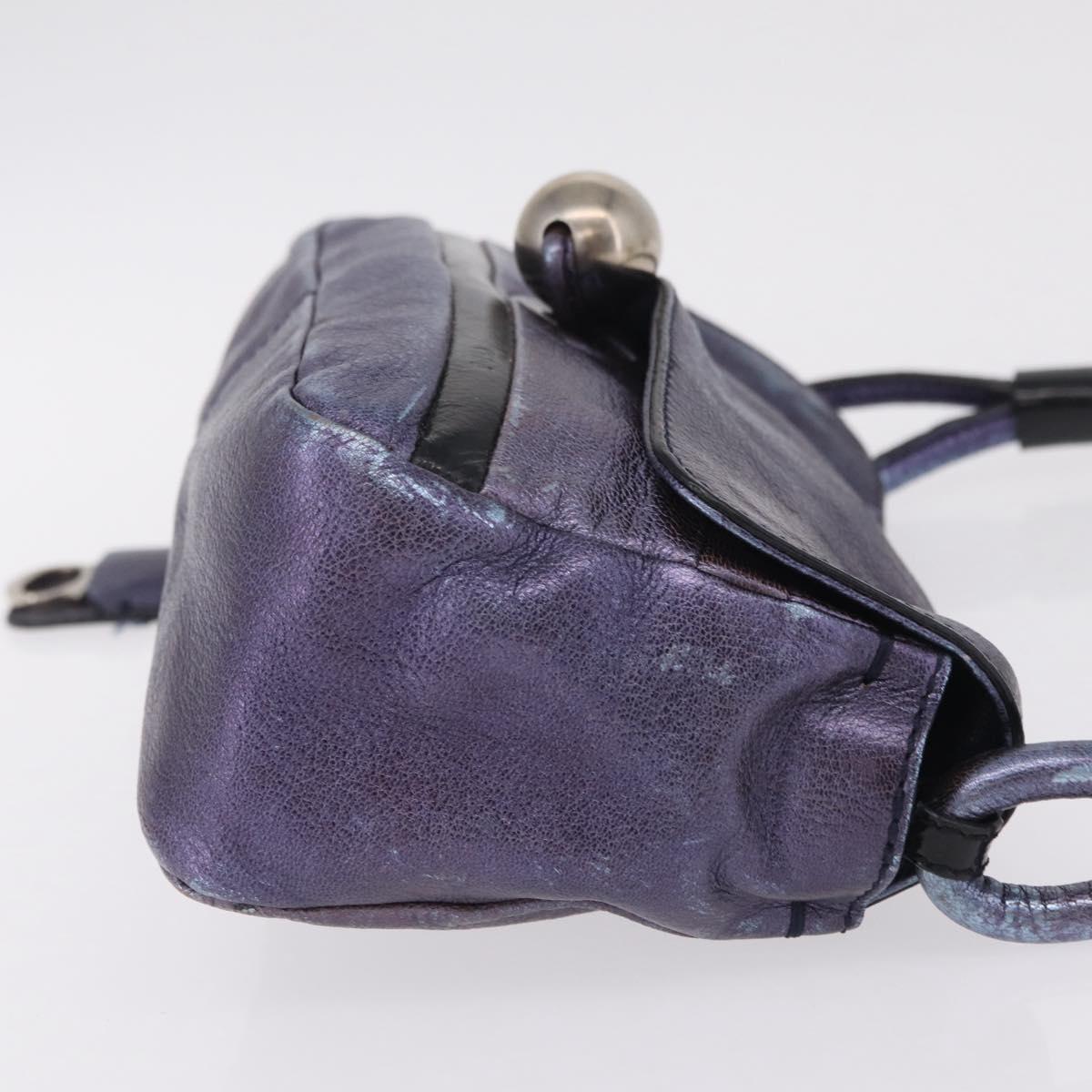 Chloe Shoulder Bag Leather Purple
