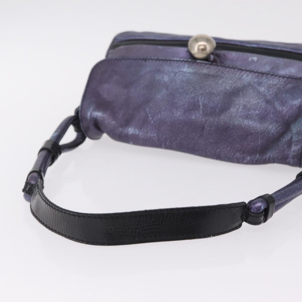 Chloe Shoulder Bag Leather Purple