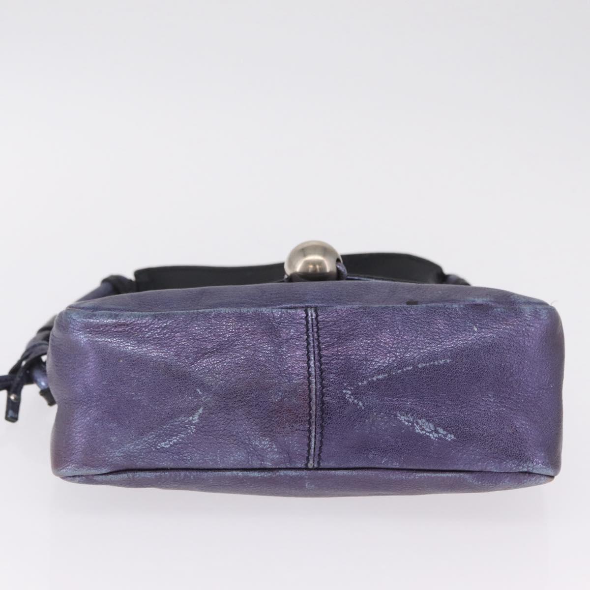 Chloe Shoulder Bag Leather Purple