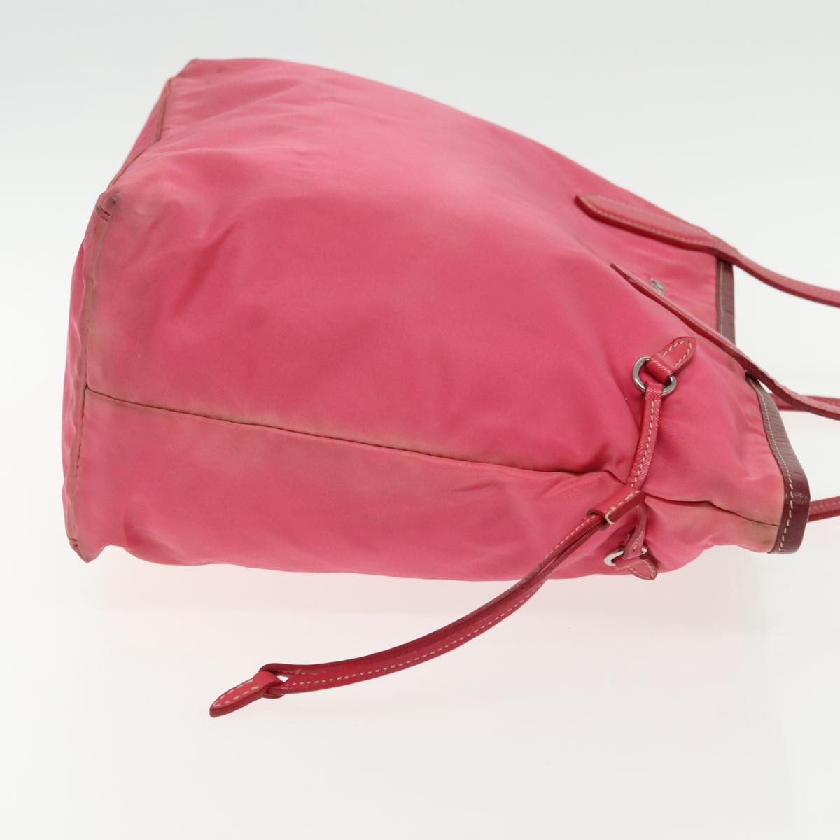 PRADA Tote Bag Nylon Pink Silver