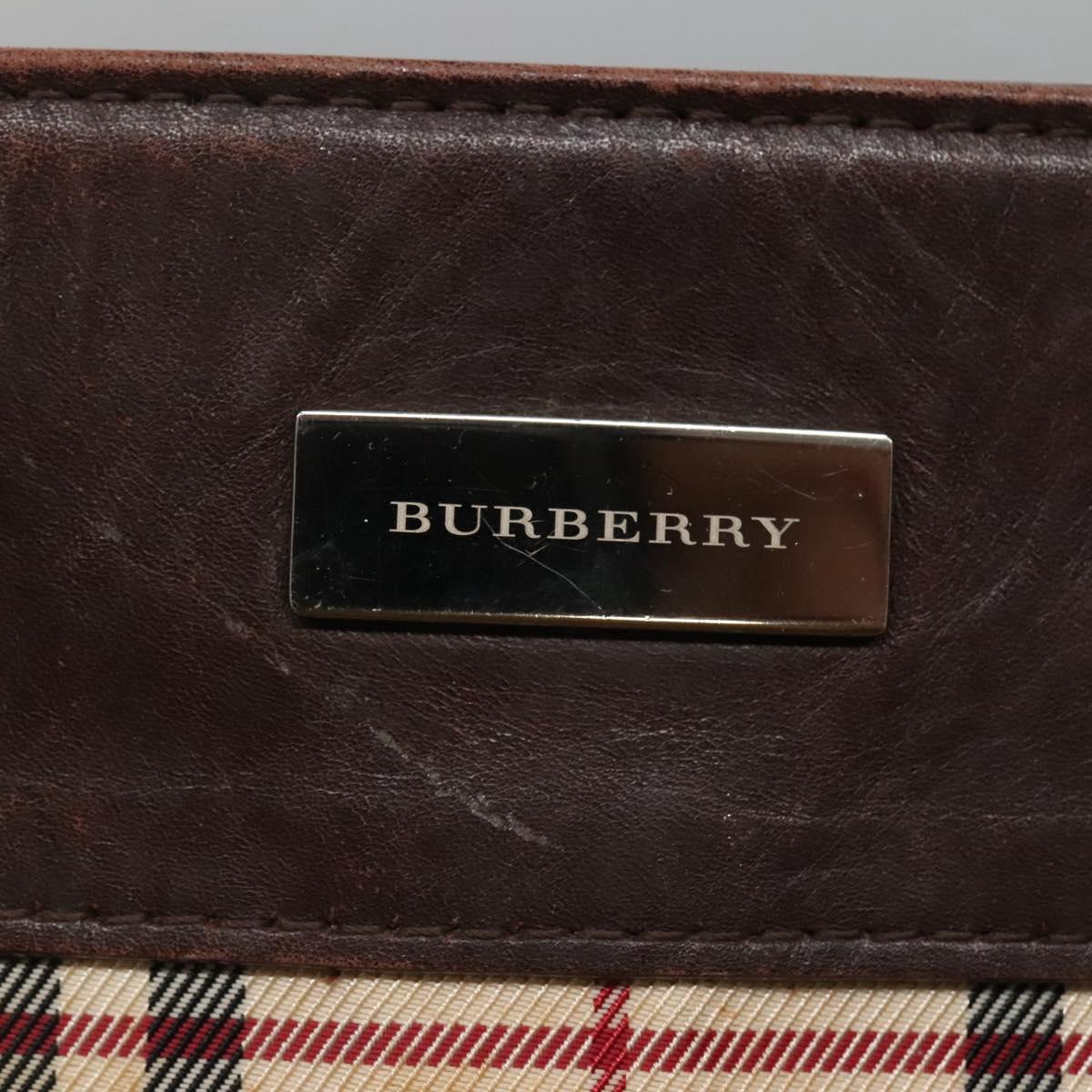 BURBERRY Nova Check Hand Bag Canvas Beige