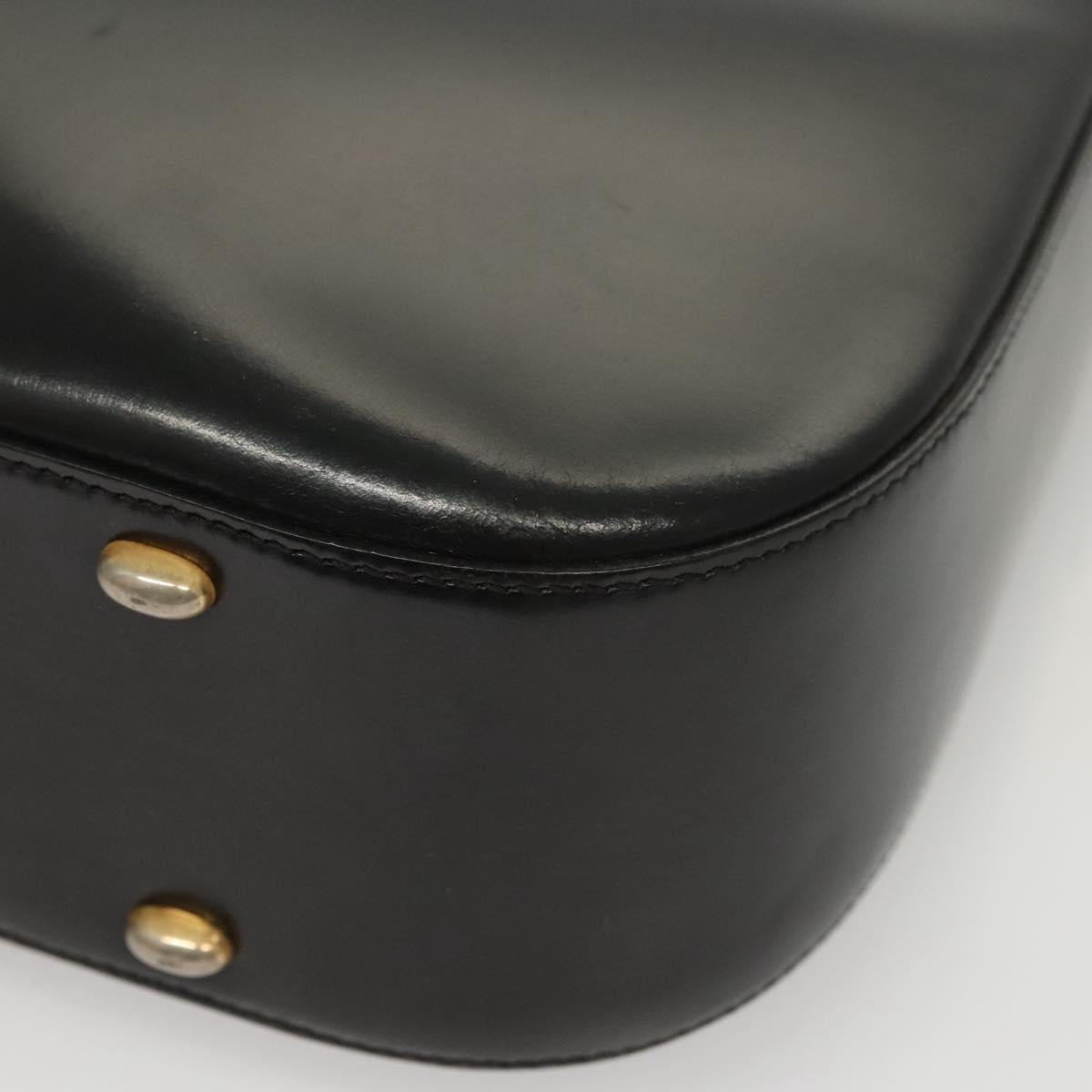 CELINE Shoulder Bag Leather Black Gold